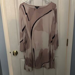 Alfani Pink and Black Patterned Tunic